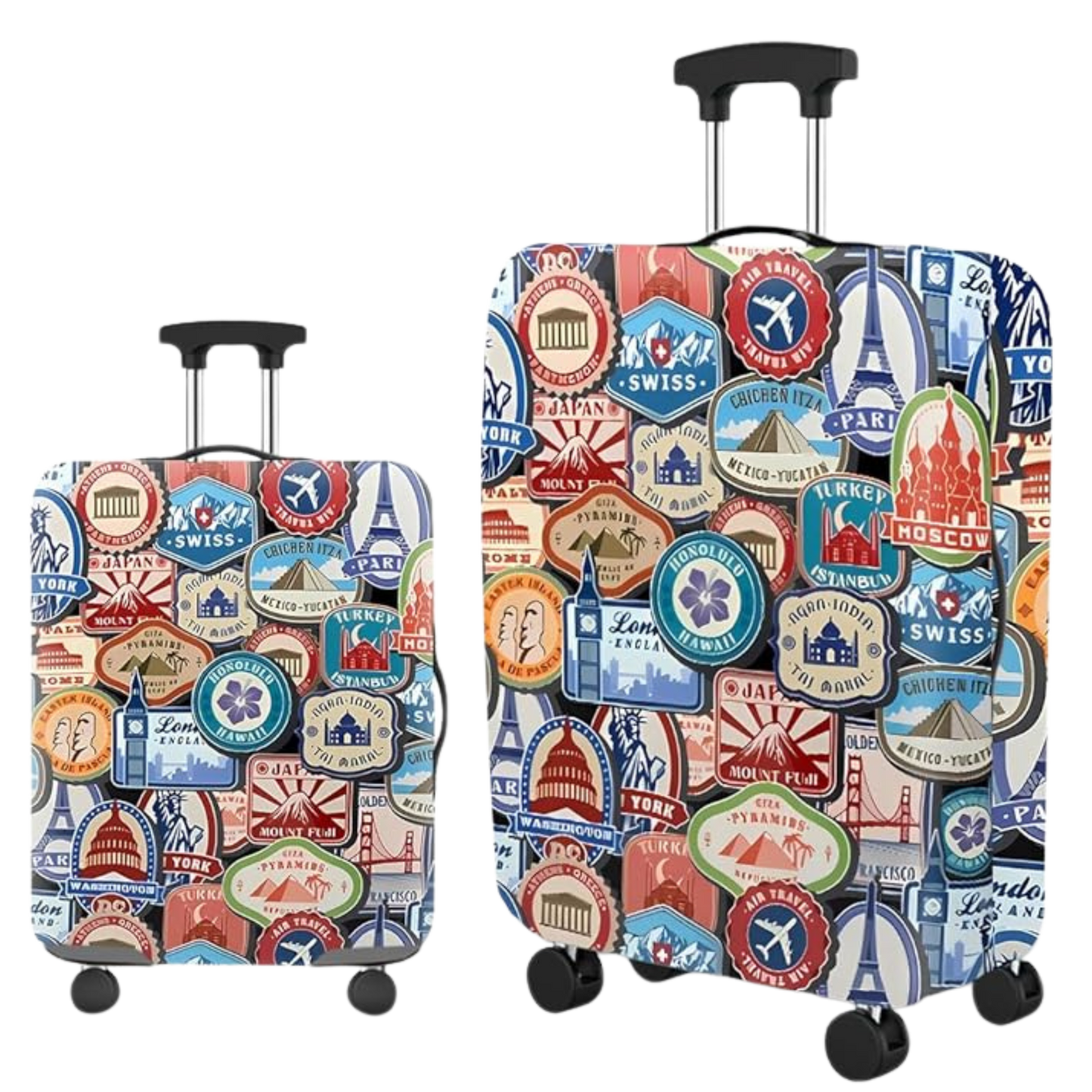 Luggage Cover Protector, Spandex Suitcase Cover (World Tour)