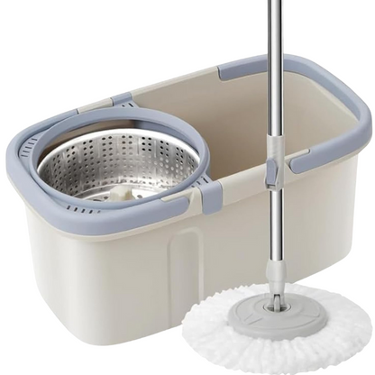 (Off White) Spin Mop and Bucket