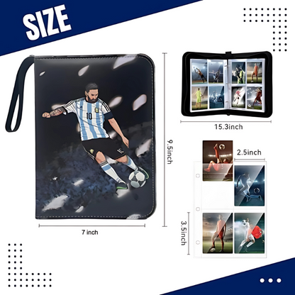 Football Card Holder Premium PU Leather Binder