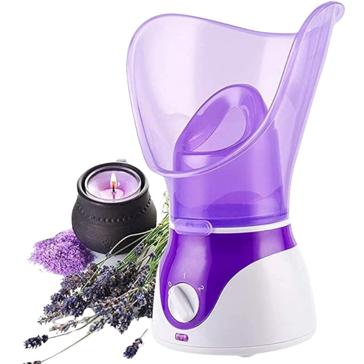Facial Steamer,Home Facial Suana for Deep Cleaning Skin Moisturizing Sauna Spa Steamer, 50ml Water Tank, Facial Mask, Nasal Mask, ideal for Skin care(Purple)