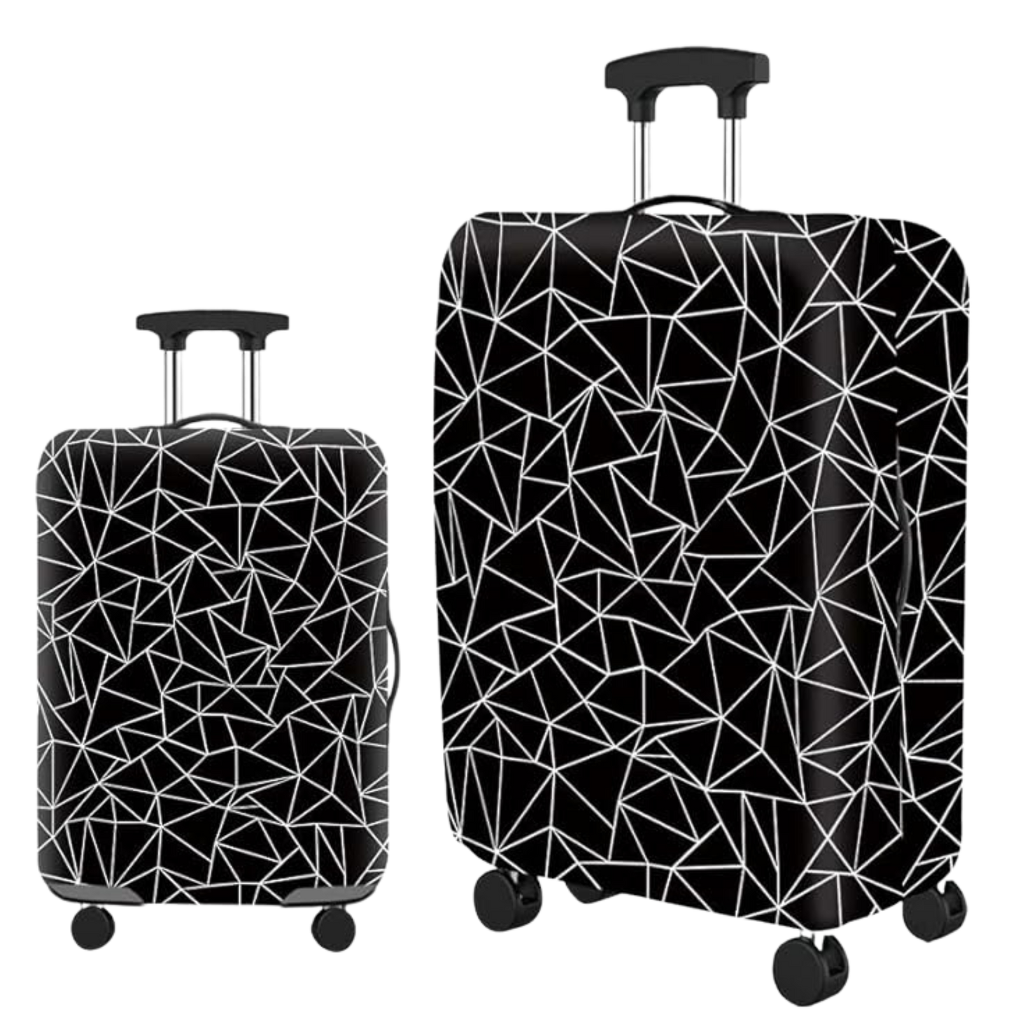 Luggage Cover Protector, Spandex Suitcase Cover (Black & White)
