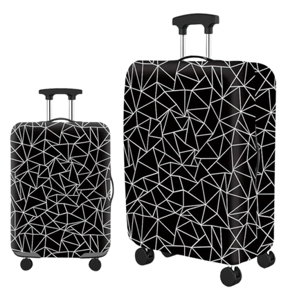 Luggage Cover Protector, Spandex Suitcase Cover (Black & White)