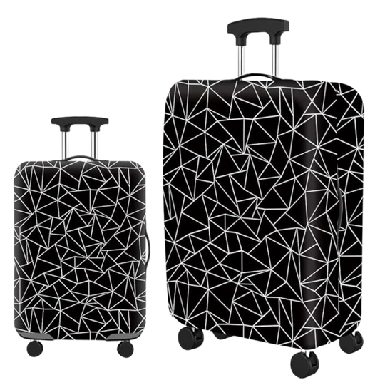Luggage Cover Protector, Spandex Suitcase Cover (Black & White)