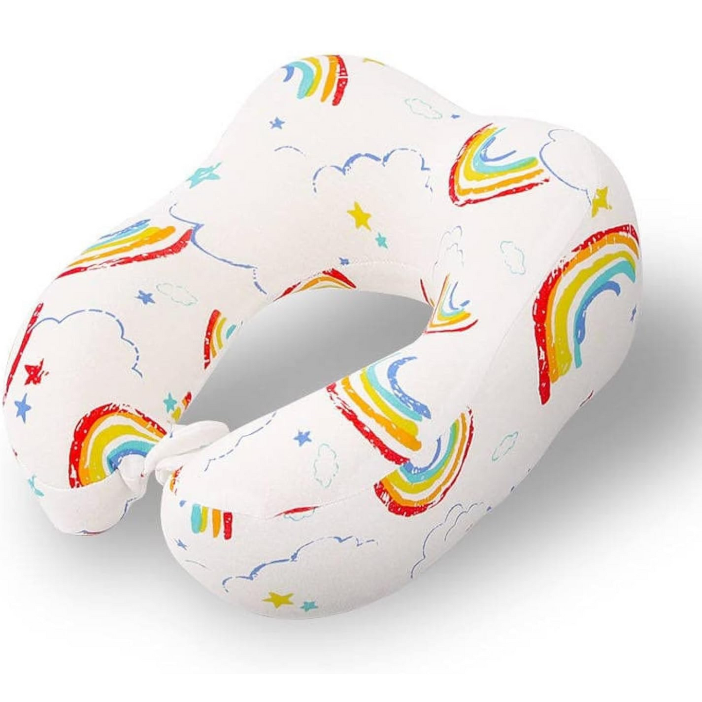 Memory Foam Kids Neck Pillow for Airplane Breathable Cover
