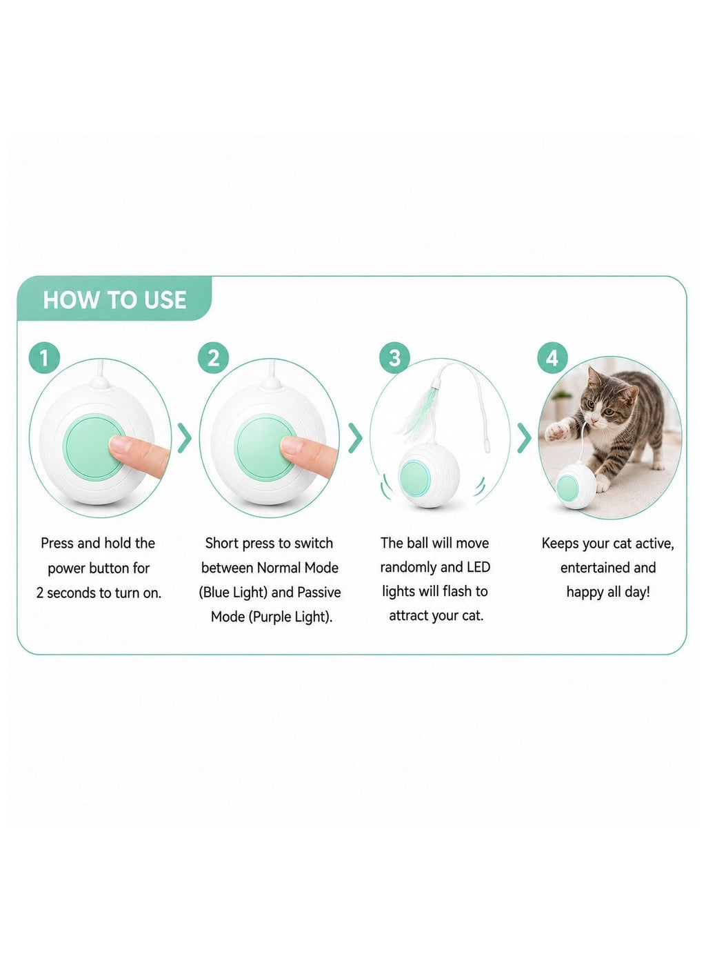 Smart Interactive Cat Toy Ball