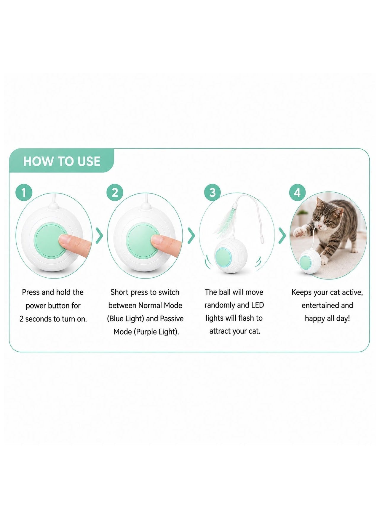 Smart Interactive Cat Toy Ball