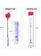Interactive Cat Wand Toy with Feather and Bell