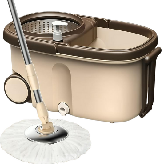 (Brown) Spin Mop and Bucket