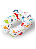 Maanys Kids Memory Foam Travel Pillow White Dinosaur