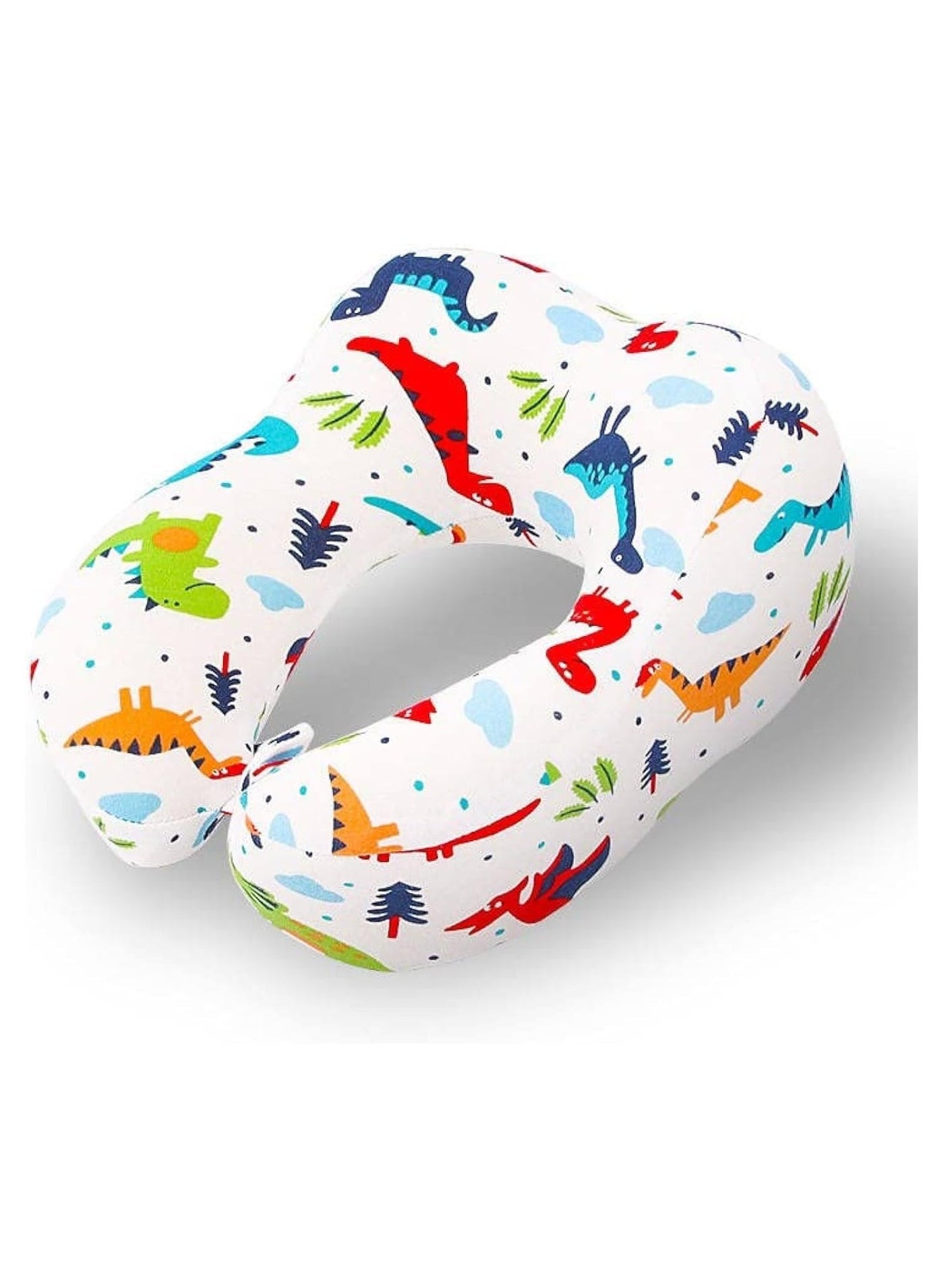 Maanys Kids Memory Foam Travel Pillow White Dinosaur