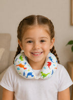 Maanys Kids Memory Foam Travel Pillow White Dinosaur