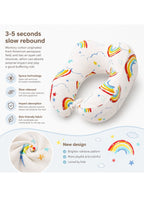 Maanys Kids Memory Foam Travel Pillow Rainbow