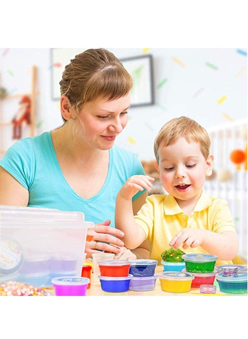 Maanys 108 Piece Crystal Slime Kit