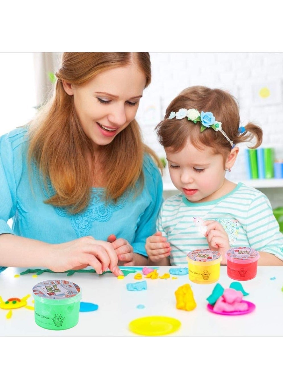Maanys 108 Piece Crystal Slime Kit