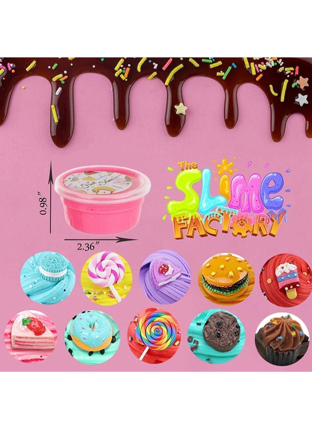 Maanys 108 Piece Crystal Slime Kit