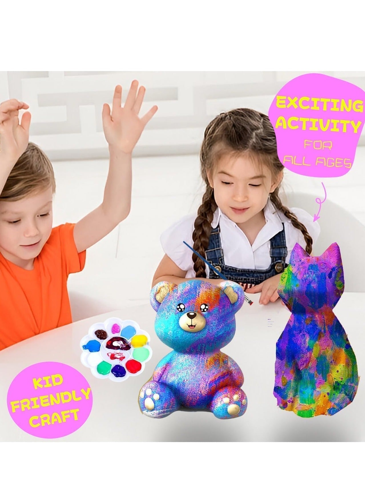 Maanys bear lamp painting kit detail
