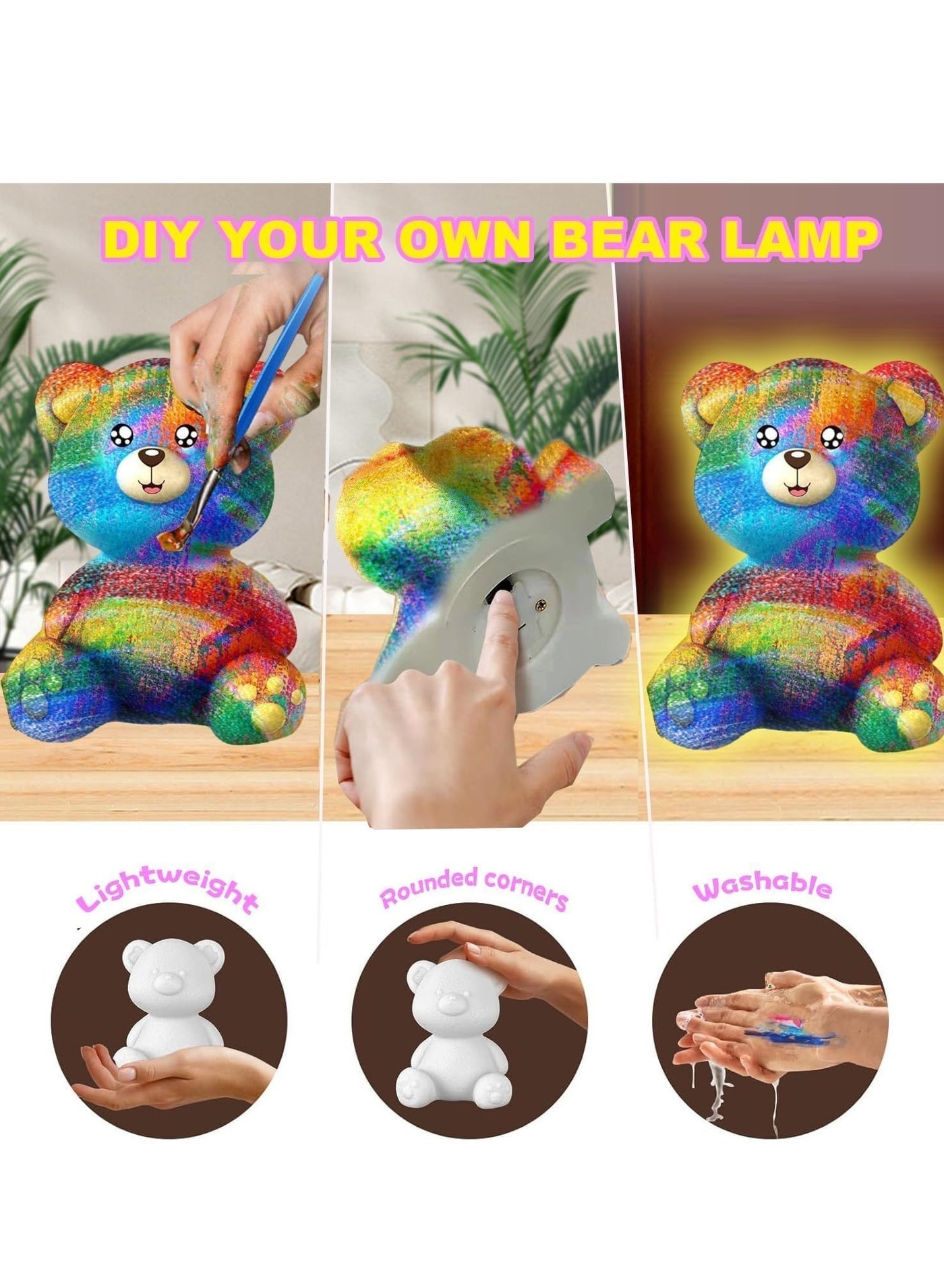 Maanys bear lamp painting kit product view