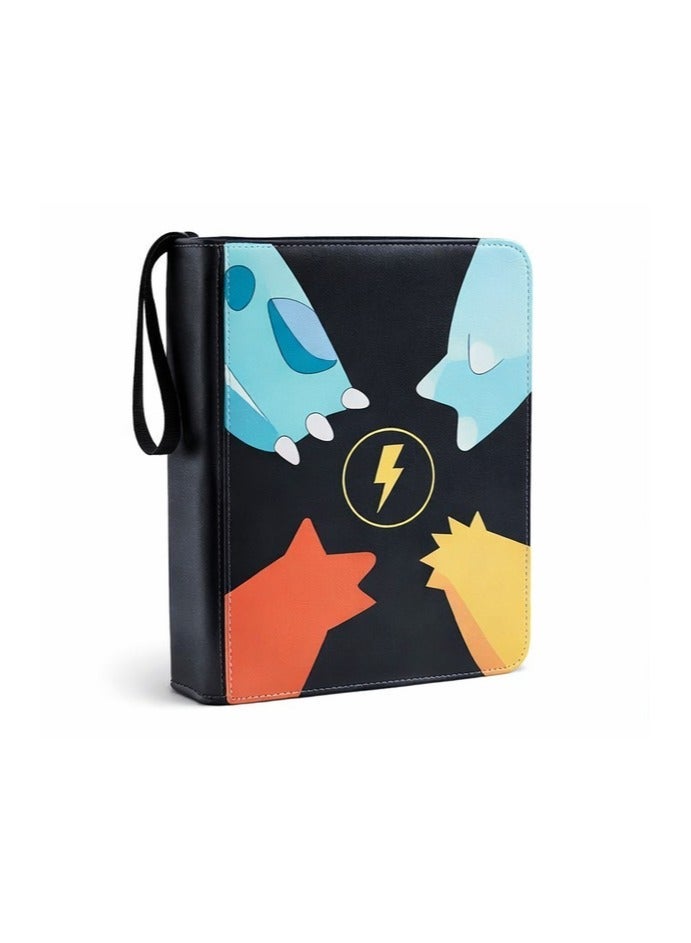 Maanys black zipper trading card binder