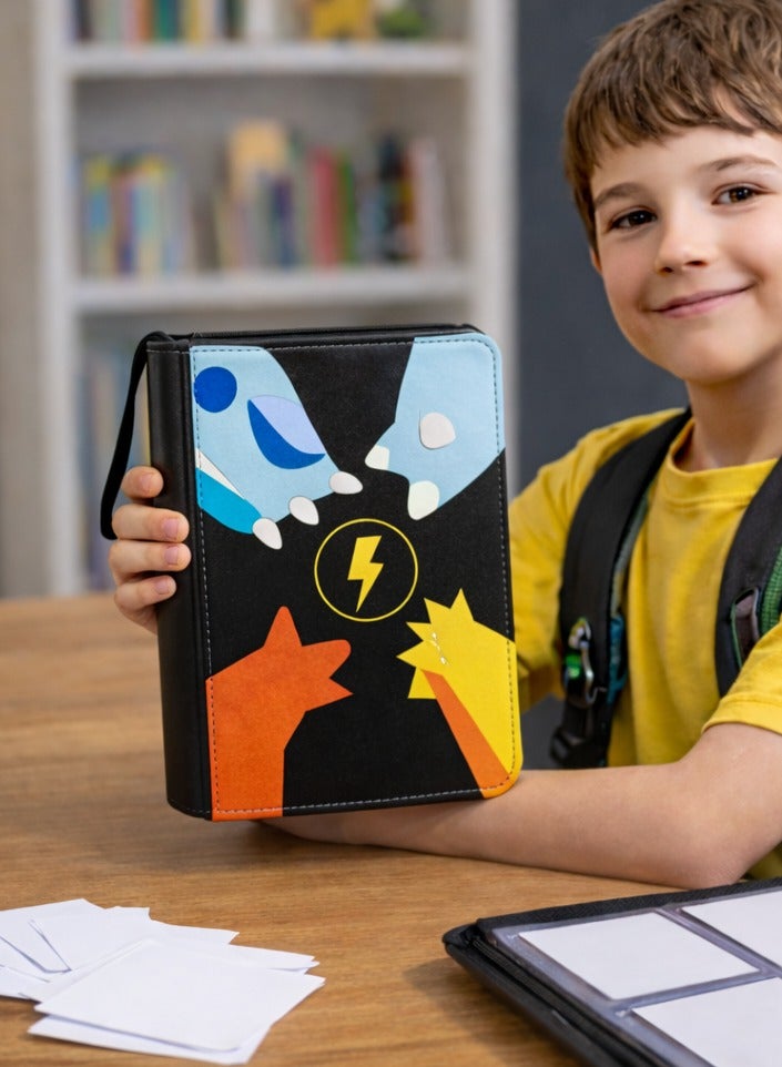 Maanys black zipper trading card binder