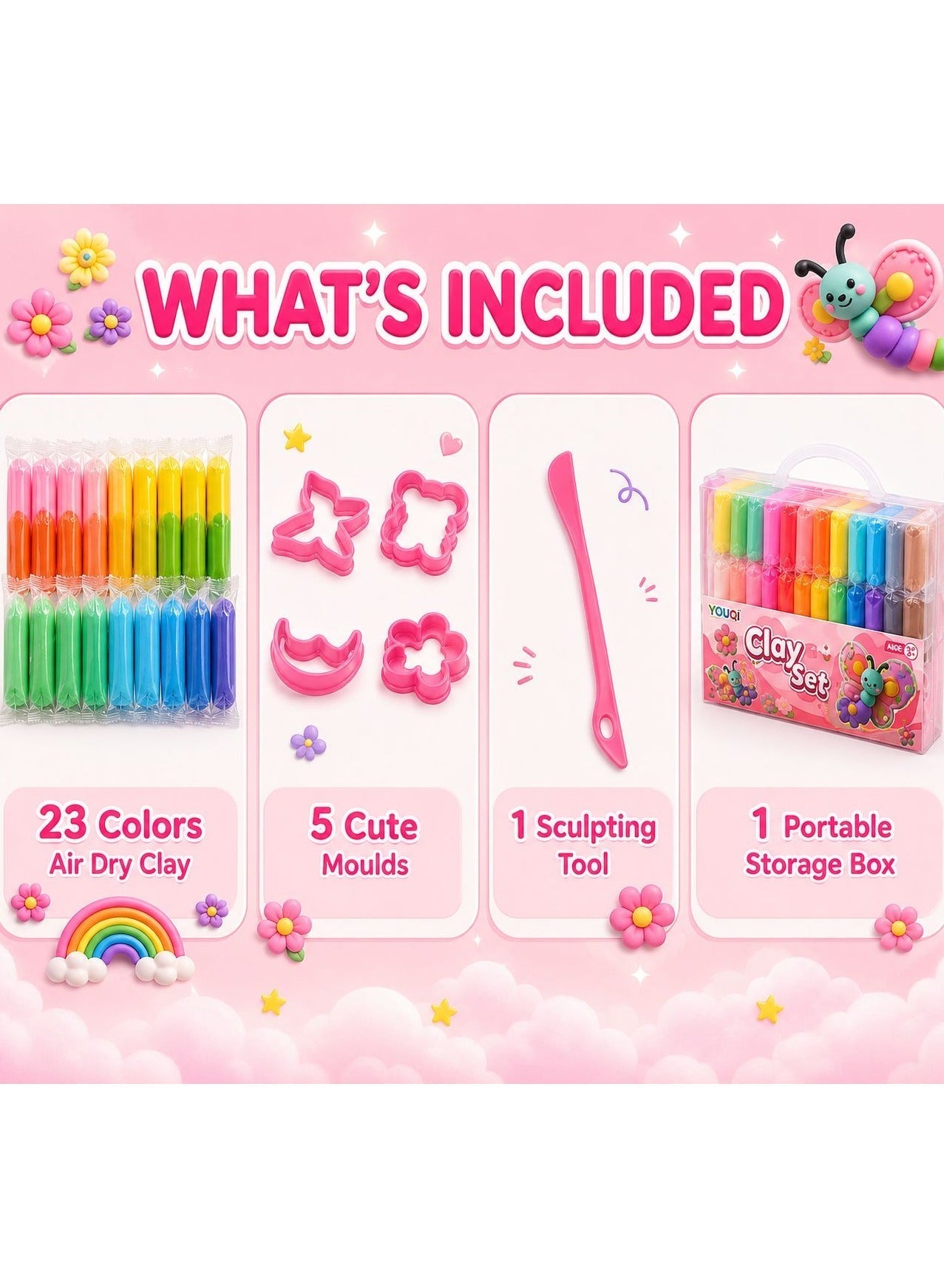 Maanys Clay Slime Kit 24 Colours