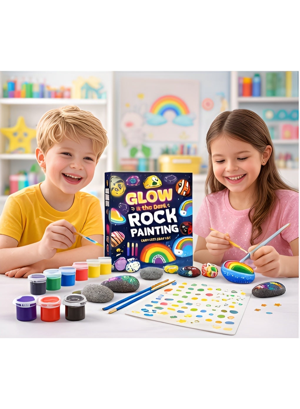 Maanys glow in the dark rock painting kit