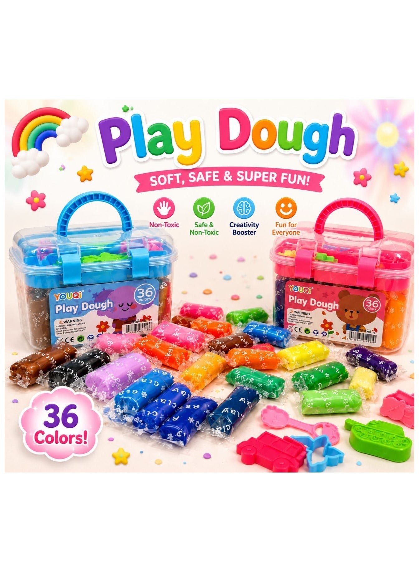 Maanys 36 colour slime storage box