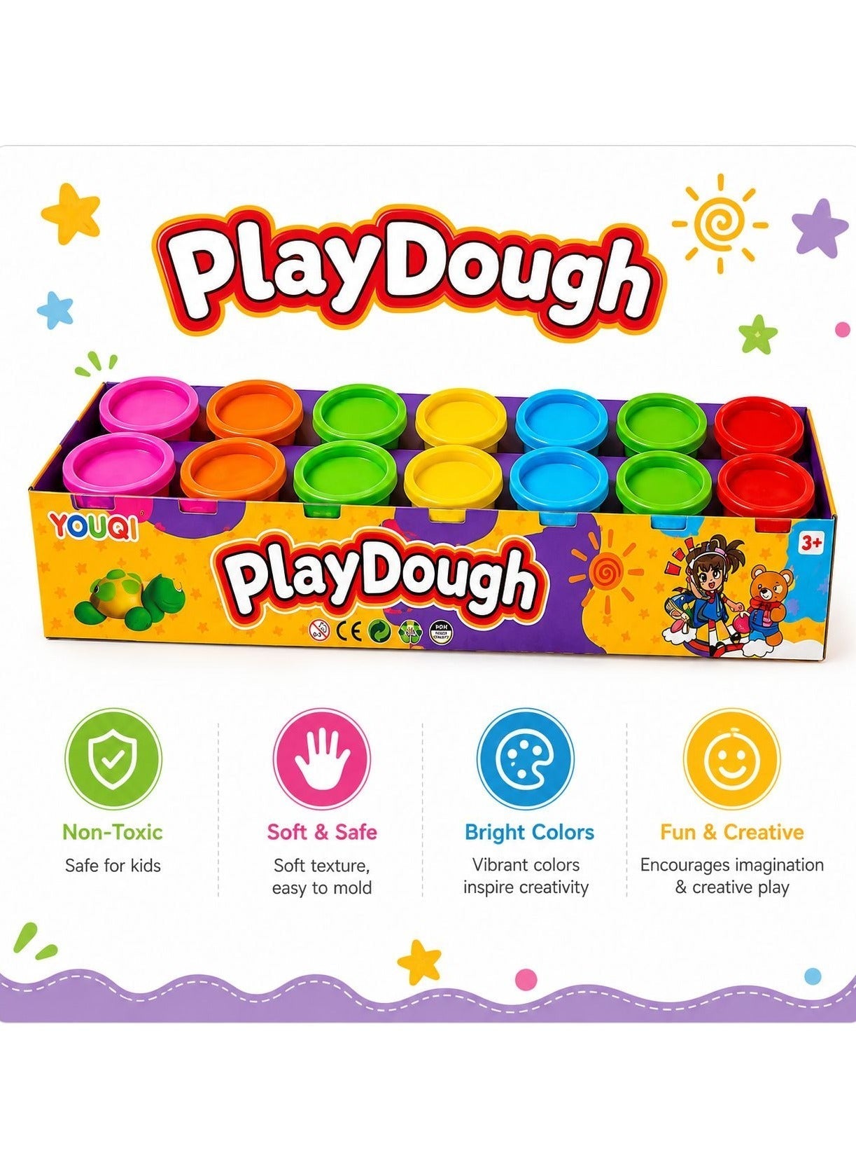 Maanys 6 colour slime kit