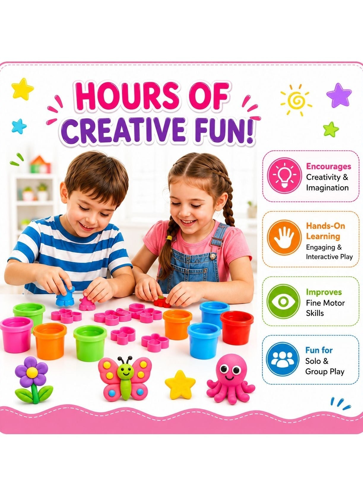 Maanys 6 colour slime kit