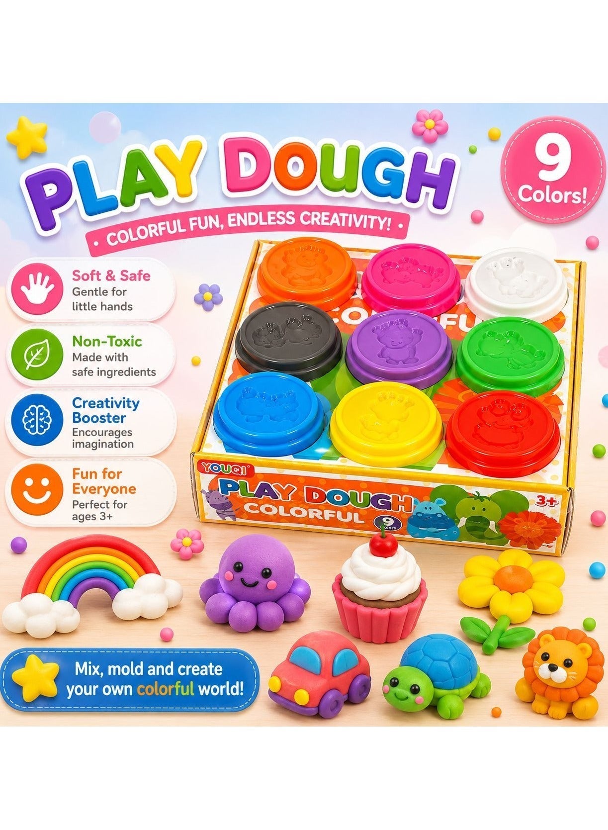 Maanys 9 piece slime kit