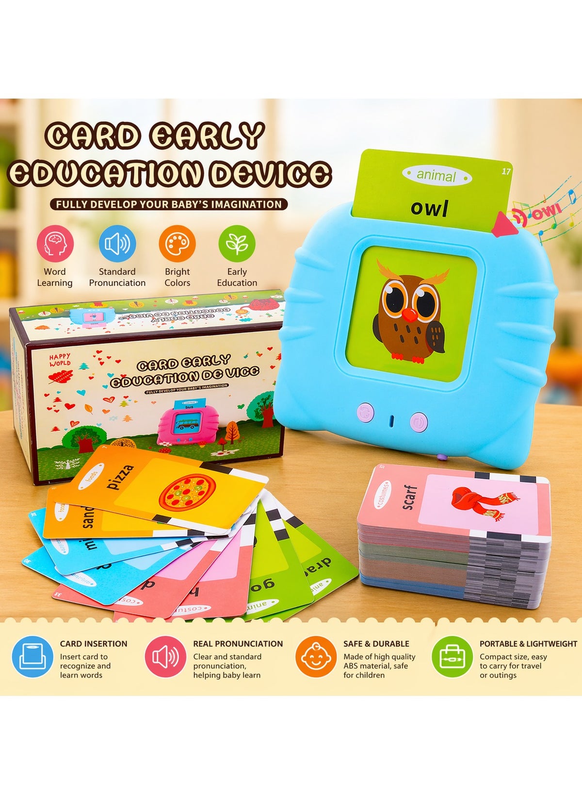 Maanys talking flash cards learning toy