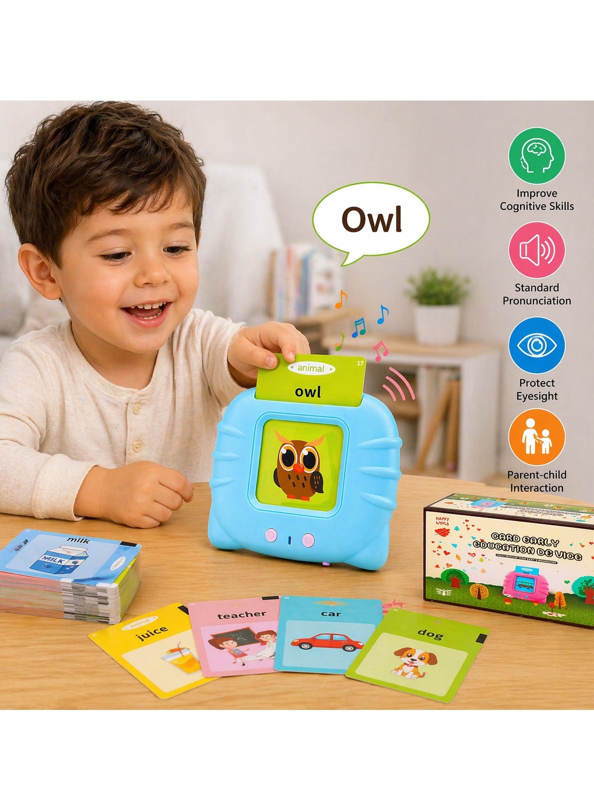 Maanys talking flash cards learning toy