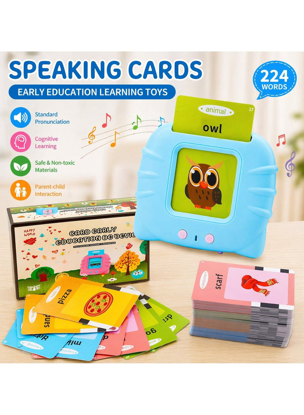 Maanys talking flash cards learning toy