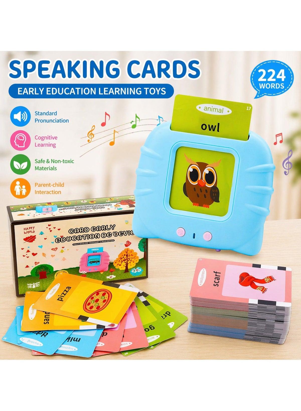 Maanys talking flash cards learning toy