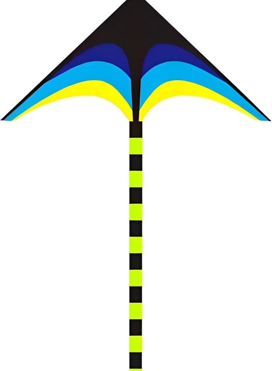 Maanys Large Kite for Kids – Blue & Black, 160×80 cm