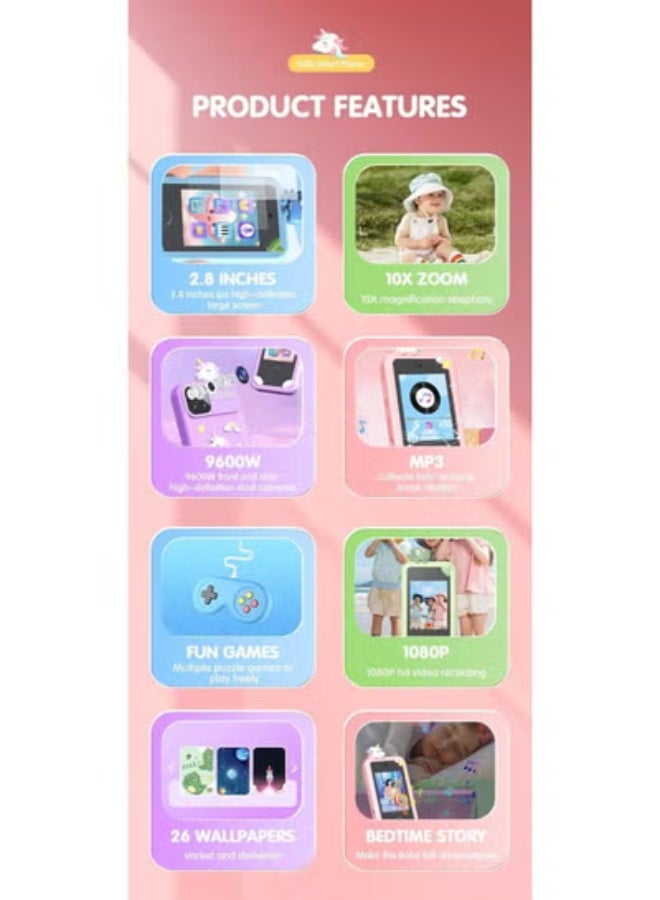 Maanys Kids Smart Phone Green Dual Camera - Noon image 3