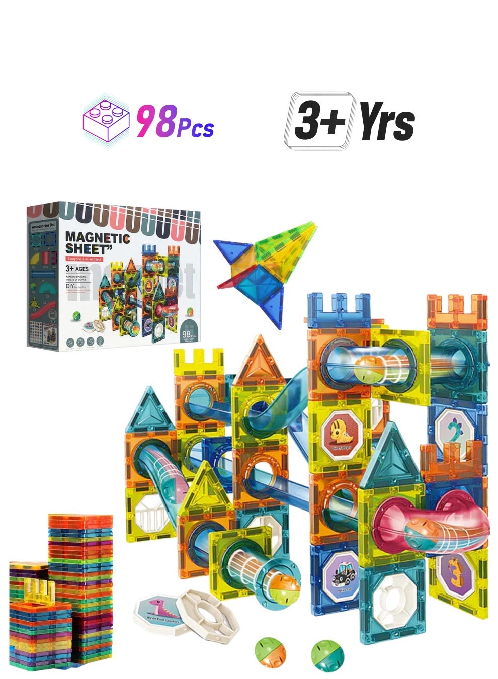 Maanys Magnetic Tiles 98 - Noon image 1