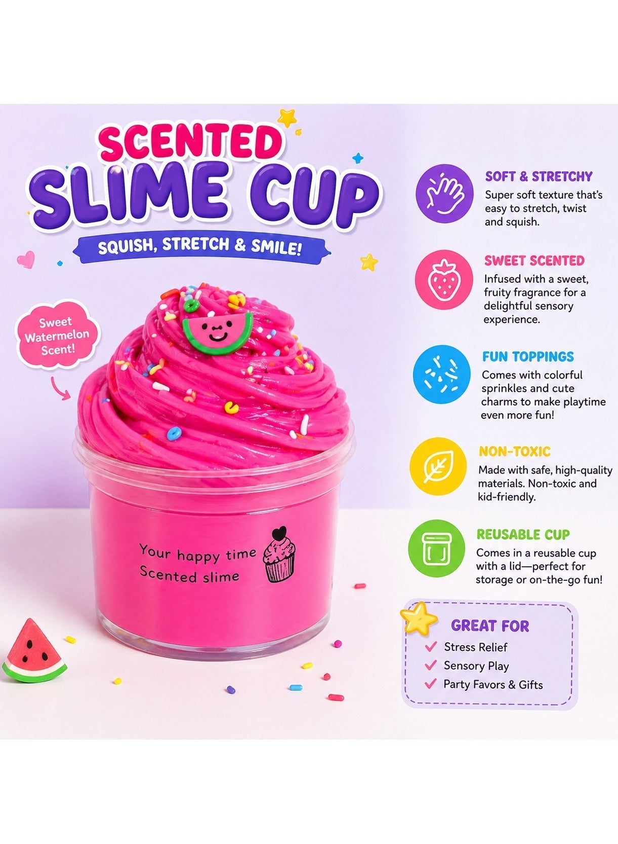 Maanys Pack of 12 Slime - Noon image 2