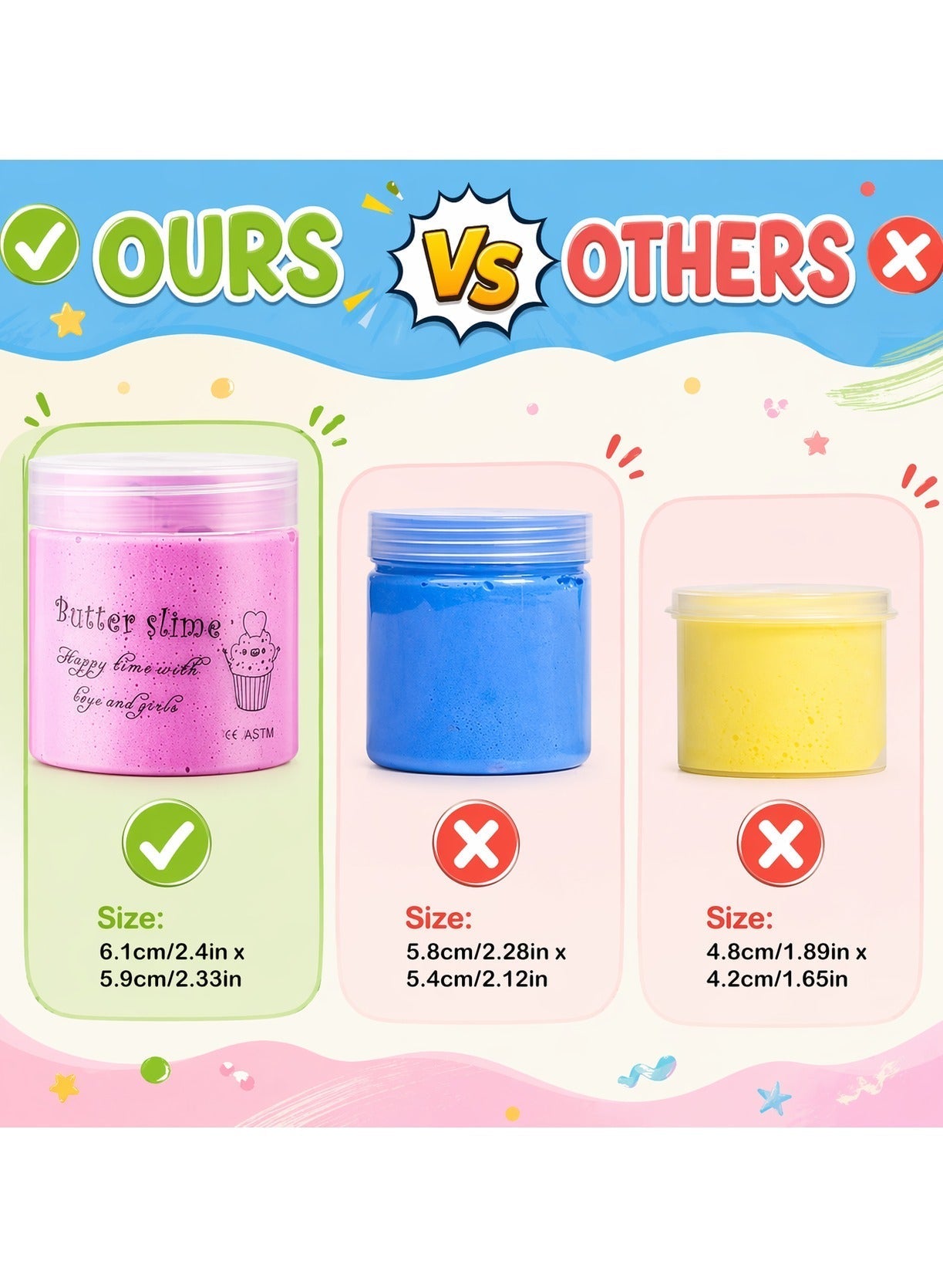 Maanys Pack of 12 Slime - Noon image 7