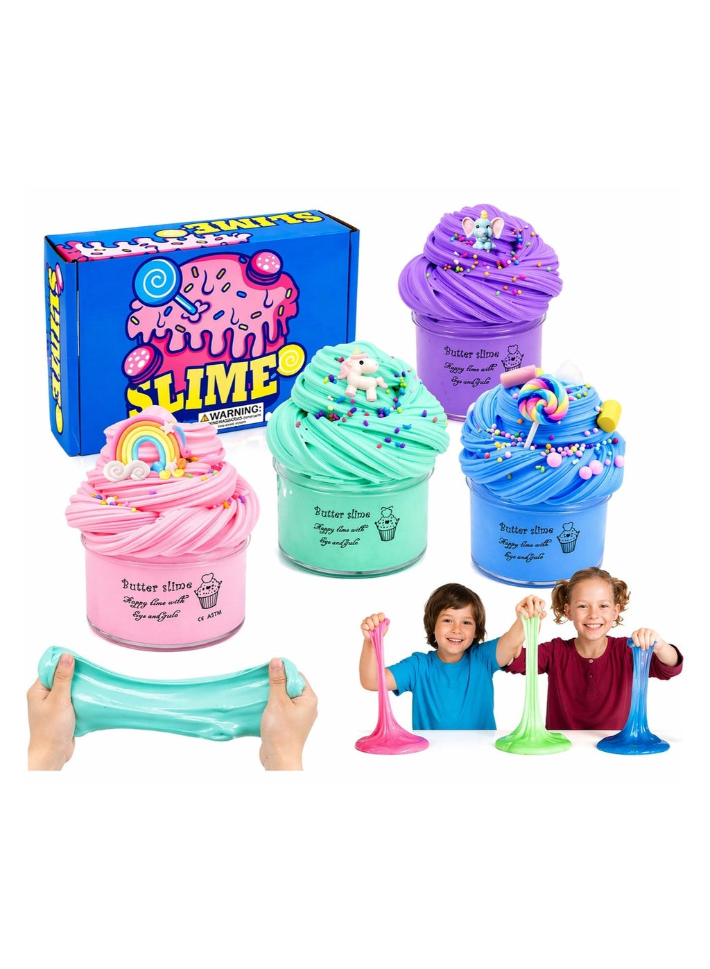 Maanys Creative Fun Gift Bundle - butter slime pack of 4