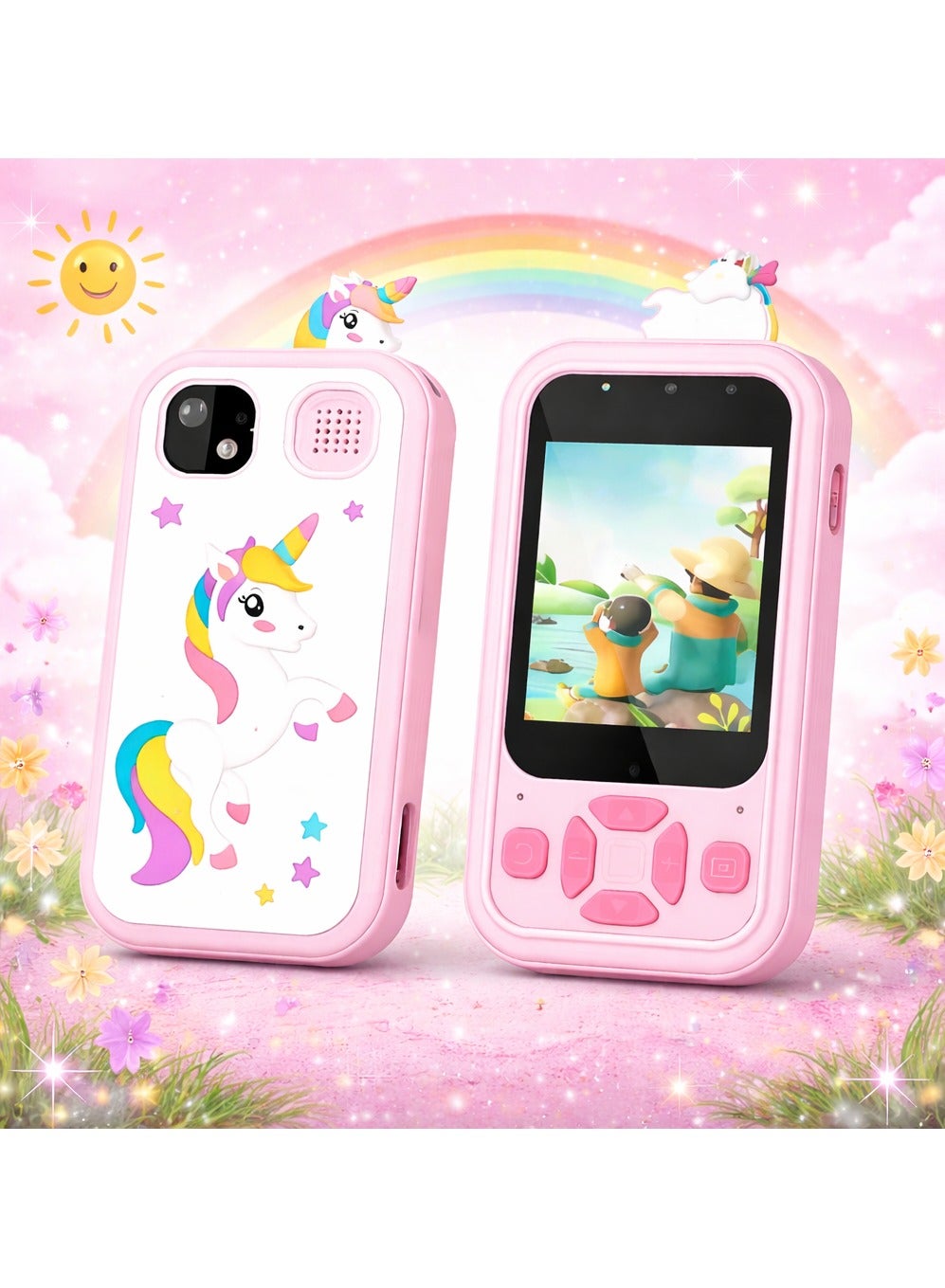 Maanys Kids Smart Phone Toy Pink - Noon image 2