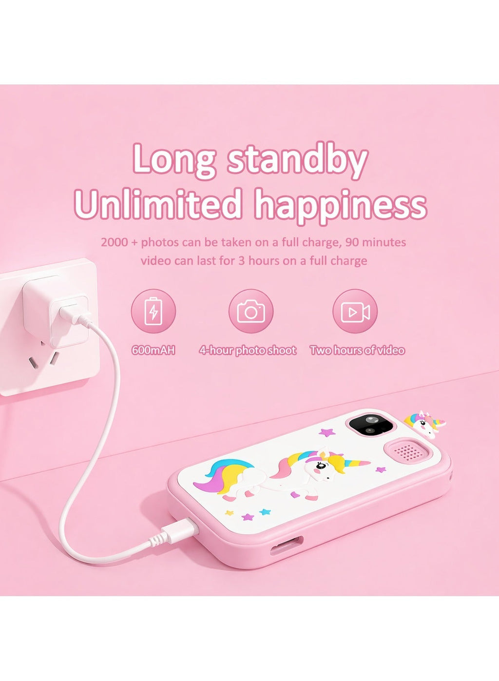 Maanys Kids Smart Phone Toy Pink - Noon image 5