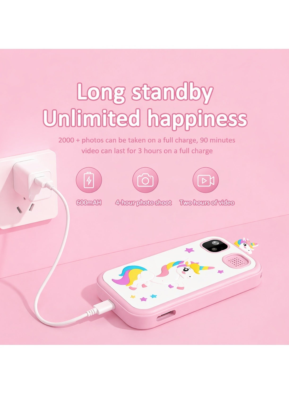 Maanys Kids Smart Phone Toy Pink - Noon image 5