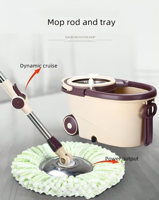 (Brown) Spin Mop and Bucket